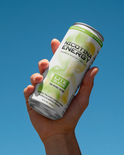 single can of Nic and Jet Fuel Lite – citrus surge flavor, 3MG nicotine-infused energy drink
