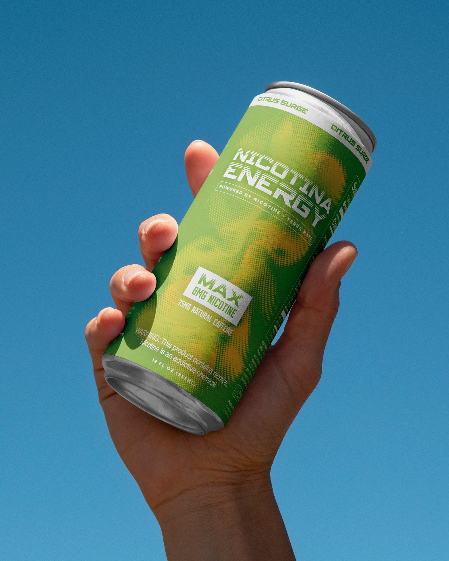 Single Can of Nic and Jet Fuel Max – citrus surge flavor, 6MG high-strength nicotine energy drink
